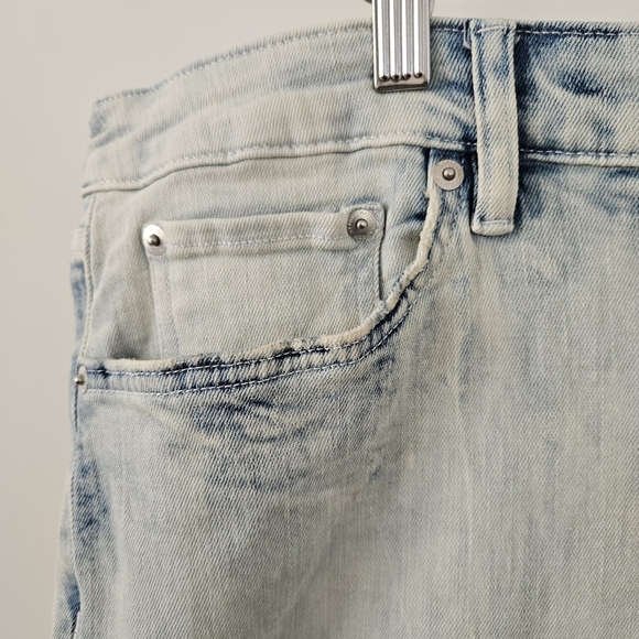 Lauren Ralph Lauren Jeans 22W Washed Denim Raw Hem Stretch Denim Crop Length - Picture 5 of 10